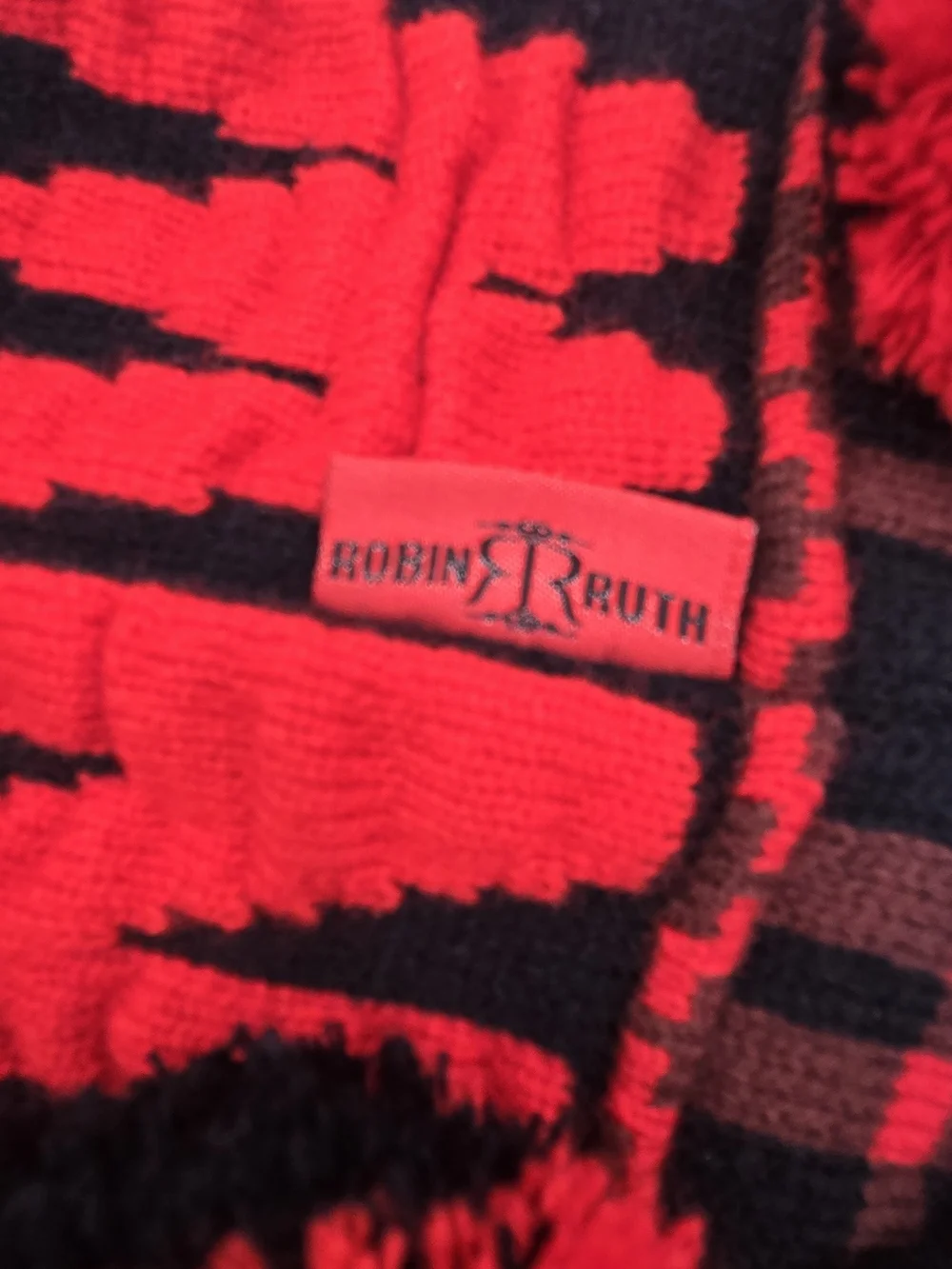 NWT: Robin Ruth Wisconsin Trapper Hat Red Black Plaid Pom Ear Flap Sherpa Lined.